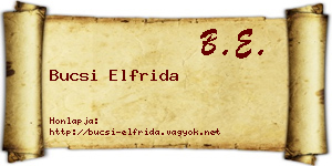 Bucsi Elfrida névjegykártya